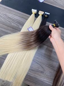 Extensions de cheveux humains M-Tape Tape Ins, cheveux vierges à cuticules alignées, 100% cheveux vietnamiens, double épaisseur, blond ombré - Product Image 3