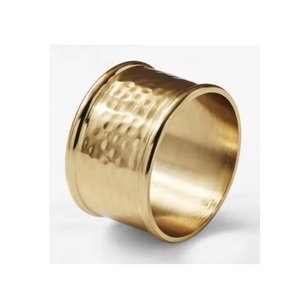 New Style Modern Style Gold Mesh Napkin <b>Rings</b> Holder for Wedding Tableware Napkin Holder Decoration - Product Image 1