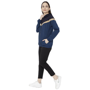 Sudaderas con capucha y pantalones acampanados con cremallera informal y holgada a la moda para mujer, ropa de mujer con logotipo personalizado para otoño de 2025, chándales para mujer - Product Image 2