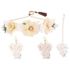 Fabricante indio joyería al por mayor diseñador étnico pendientes nupcial boda gargantilla collar flor India joyería hecha a mano - Product Image 1