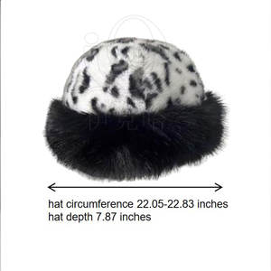 หมวกบีนนี่ขนสัตว์แสนสบายออกแบบเองได้และมีสไตล์ผ้ากำมะหยี่พร้อมภายนอกที่ทำจากขนสัตว์เทียมสำหรับอากาศหนาว - Product Image 5