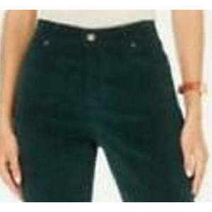 Pantaloni Lexington in velluto a coste da donna Charter Club, a vita alta, verde scuro, taglia 10, con motivo animale effetto stropicciato, stile anime - Product Image 2