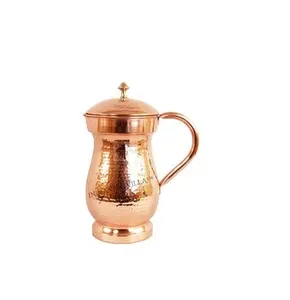 铜壶定制咖啡水牛奶罐白色和棕色制造壶，带旋钮销售