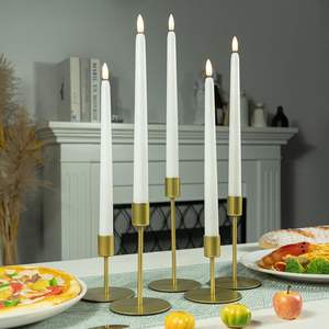 Latón Acabado Metal T Light Candelabro Pilares Decoración del hogar Candelabro para bodas - Product Image 5