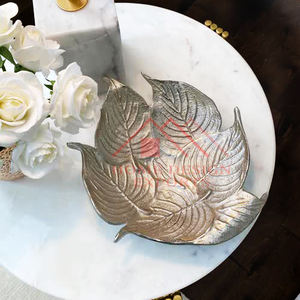 Cuenco de hojas decorativas de plata 2025, cuenco de frutas con diseño de hojas antiguas decorativas para el hogar, hoteles y restaurantes, decoración - Product Image 2
