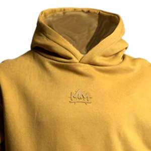 Sweat à capuche jaune moutarde pour homme, en molleton de coton lourd, poche kangourou, sweat à capuche décontracté, streetwear - Product Image 3