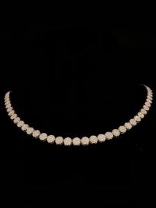 โซ่เพชรเทนนิส-สง่างามบริสุทธิ์สร้อยคอทองคำที่มีความโดดเด่นในสไตล์ - Product Image 3