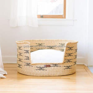 ตะกร้าผ้าหญ้าทะเลสานเป็นมิตรต่อสิ่งแวดล้อมพร้อมที่นอนสำหรับสัตว์เลี้ยงจากซัพพลายเออร์สัตว์เลี้ยง - Product Image 2