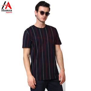 Camiseta de ropa informal para hombre, diseño de forro de Color negro, cuello redondo, tela de 200 Gsm, Material de algodón y poliéster, camisetas para hombre - Product Image 4