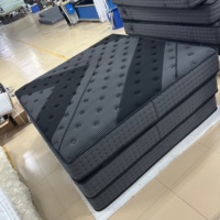 Matelas double en polyuréthane à haute résilience doux Camel, soulagement de la douleur, 7 zones de ressorts ensachés, matelas confortable