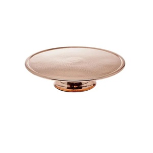 แท่นวางเค้กโลหะสองชั้นเคลือบทองพร้อมที่จับโลหะที่วางเค้กตกแต่งหรูหราดีไซน์หรูหราเคลือบทอง - Product Image 4