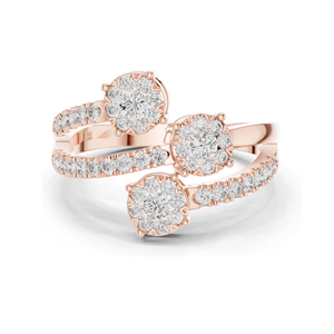 Bague en diamant de laboratoire 0,634 CT pour femme, clarté VVS-VS, couleur EF, or 18 carats, 14 carats, 10 carats et argent 925, options en moissanite - Product Image 1
