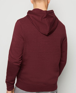 Sudadera con capucha unisex con logotipo personalizado de gran tamaño de lana de invierno patrón sólido cuello con capucha-Estampado de tela de talla grande para hombres - Product Image 2
