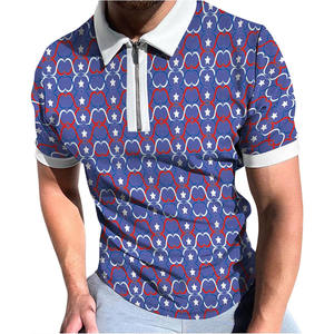 Polo à Sublimation de haute qualité pour hommes, été, pull tricoté, t-shirt, couleur contrastante, coupe Slim, imprimé, Polo de Golf - Product Image 1