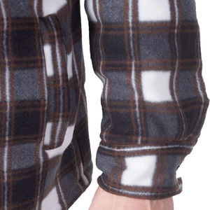 Premium High Quality <b>Men's</b> Winter <b>Jacket</b> Custom Flannel with Hoodie New Design Solid Color Windbreaker and Fleece Material - Product Image 5