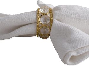 Rond de serviette en métal super luxe forme vintage unique décor de table de fête de mariage rond de serviette exclusif - Product Image 6