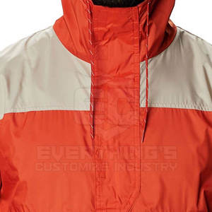 Chaqueta cortavientos de invierno personalizada de alta calidad para hombre con cuello con capucha 100% poliéster transpirable y de secado rápido - Product Image 4