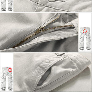 Venta al por mayor Cargo Pantalones al aire libre Senderismo Algodón Cargo Pantalones Hombres Streetwear Casual Recto Multi Bolsillo Cargo Pantalones - Product Image 6