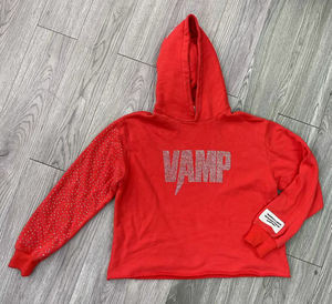 Sweat à capuche oversize en coton 100% avec strass, coupe et couture, style streetwear, ourlet brut, pour hommes - Product Image 2