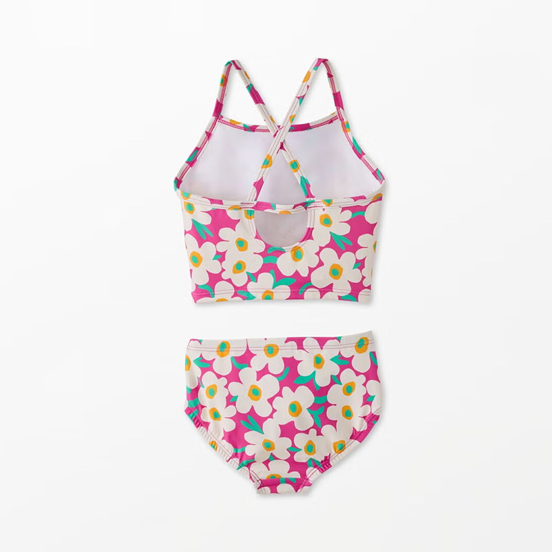 2025 Fashion New Custom Girls Swimsuit Printed Quick Dry Anti-ultraviolet Children's Sleeveless Beachwear Girls Swimwear