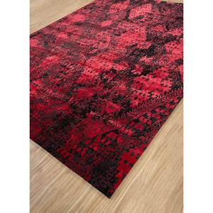 Alfombra Clásica Roja y Naranja de Lana y Seda de Bambú Anudada a Mano de Kavi, Rectángulo Grande con Patrón Abstracto para el Hogar y el Pasillo -Esk-662 - Product Image 2