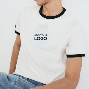 T-shirts Ringer vierges en coton et bambou, commande en gros, logo de marque personnalisé, vêtements haut de gamme, livraison DDP gratuite - Product Image 4