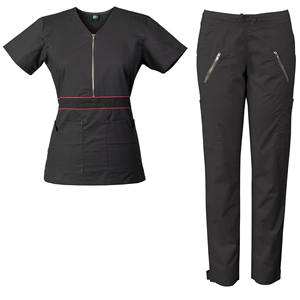 Venta caliente de encargo de las mujeres del uniforme del hospital para las señoras enfermera médicos suaves elásticos de moda quirúrgica médica Scrubs trajes - Product Image 2