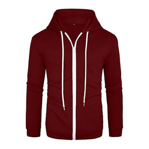 Venta caliente Fleece Full Zip Athletic con capucha de manga larga con bolsillos laterales Heavy Weight Luxury Fit Unisex Tri-blend Hoodies - Product Image 6