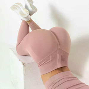 Vente à chaud de vêtements de sport taille haute Leggings de gymnastique vêtements de sport sans couture pour le fitness, le yoga et la course avec logo à la taille - Product Image 5