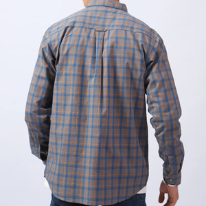 เสื้อสีพื้นสำหรับผู้ชายเสื้อเชิ้ตแขนยาวลำลองสีดำขาวสำหรับผู้ชาย - Product Image 2