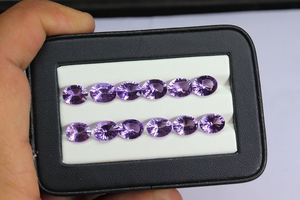 พลอยอเมทิสต์ทรงรีขนาด6x4มม. ถึง14x10มม. หินอเมทิสต์ทรงหลวมของขวัญจากหินเจียระไนสำหรับเธอ - Product Image 3