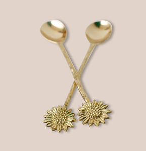 Wholesale Crafts High Quality Handcrafted Brass <b>Spoons</b> 6-Piece Set <b>Gold</b> Plating Mirror for Traditional Indian Weddings Giveaways - Product Image 2