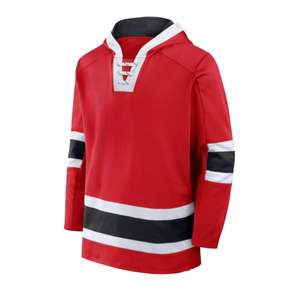 Factory Direct Teamwear Latest Design Ice Hockey Jersey lace up with <b>Applique</b> Numbers 280 GSM Sportswear Ice hockey uniform - Product Image 2
