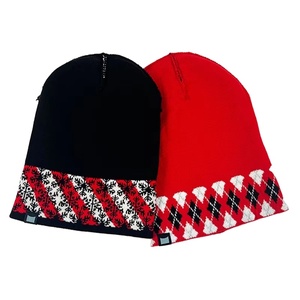 Bonnet en tricot de Noël 2025, 100% acrylique, nouveau motif, bonnet d'hiver chaud, bonnet de fête doux pour hommes et femmes, vêtements d'extérieur d'hiver - Product Image 2