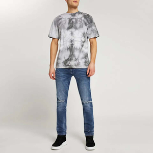 เสื้อยืดคอกลมผ้าแคนวาสทรงปกติแขนสั้นสำหรับผู้ชายสั่งทำขายส่งคุณภาพสูง - Product Image 3