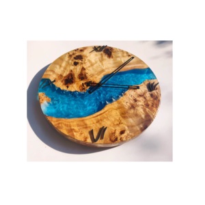 Mango นาฬิกาแขวนผนังไม้และเรซิน,นาฬิกาสำหรับห้องนั่งเล่นในราคาที่เหมาะสมนาฬิกาตกแต่งผนังบ้านสำหรับห้องนอน - Product Image 4