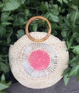 Bolso de jacinto de agua hecho a mano, diseño compacto, asas de transporte convenientes, cierre abierto Floral de Vietnam, decoración de flores - Product Image 2