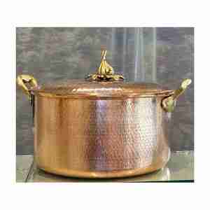 Ensemble d'ustensiles de service en cuivre de haute qualité New Look Plats de service en métal Fabriqué en Inde Prix raisonnable Ensemble de cuisine quantité minimale de commande 50 pièces - Product Image 1