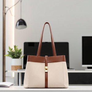 Sac fourre-tout imperméable en cuir véritable de vachette de grande capacité pour femmes pour fermeture à glissière printemps polyester polyvalent - Product Image 2