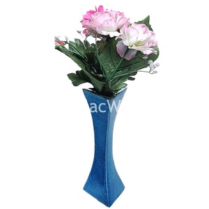 Modern Aluminum Flower <b>Vase</b> with Logo <b>Engraving</b> Tabletop Home Decoration for Weddings Gift Item - Product Image 1