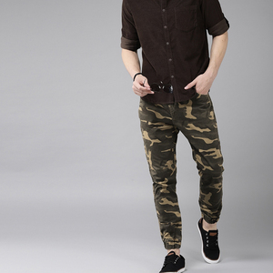 2022 hommes Sport taille haute Cargo pantalon réfléchissant poches de piste léger Nylon tissu foncé lavage décontracté élastique taille - Product Image 5