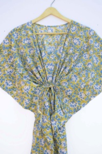 เดรสคาฟตันยาวถึงเข่าพิมพ์ลายสำหรับผู้หญิงผ้าฝ้ายระบายอากาศได้ดีเป็นมิตรกับสิ่งแวดล้อม - Product Image 4