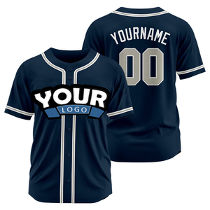 Chemises de personnalisation de maillot de baseball imprimé par transfert de chaleur pour hommes respirant 100% Polyester antibactérien vêtements de sport à séchage rapide - Product Image 1