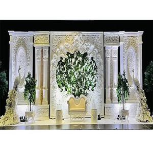 Panneaux de fond de scène pour réception de mariage américain, toile de fond en fibre pour scène nocturne, thème de mariage inspirant, Canada - Product Image 1