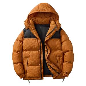 Veste imperméable matelassée Designer hiver bulle camouflage fermeture éclair capuche détachable veste manteau matelassé pour hommes, vestes pour hommes - Product Image 1