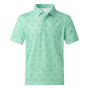 Polos de golf de manga corta para hombres OEM/ODM personalizado transpirable + material de ajuste seco ropa activa para deportes de Vietnam - Product Image 1