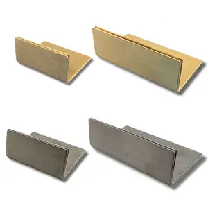 Antique finish stainless steel brass table business card holder display