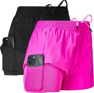 Ensemble de sport deux pièces vintage personnalisable pour femme avec doublure, poches zippées, taille mi-haute, bouton et nœud, idéal pour la gym et l'entraînement - Product Image 1