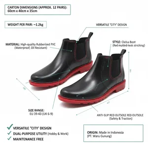 Botas de Lluvia Impermeables Antideslizantes de PVC por Encima de la Rodilla para Hombre y Mujer - Product Image 5