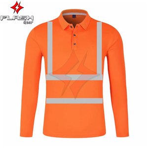 เสื้อโปโลแขนยาวแบบสะท้อนแสงสำหรับงานก่อสร้าง  ใช้ในอุตสาหกรรม  รับผลิตตามแบบ  สีตามสั่ง  มาตรฐาน ANSI ระดับ 1 - Product Image 4